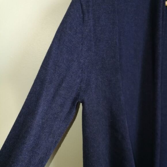 ZARA Purple / Blue Thin Knit Casual Open Front Cardigan Size Small - Picture 8 of 13